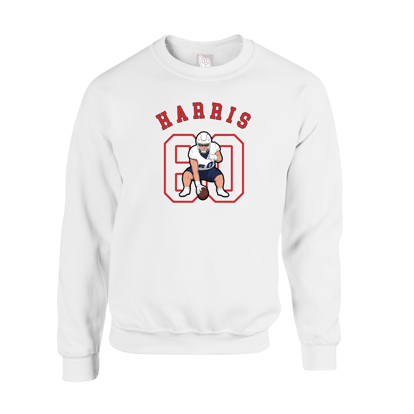 Fleece Crew — Shirsey Arch in White