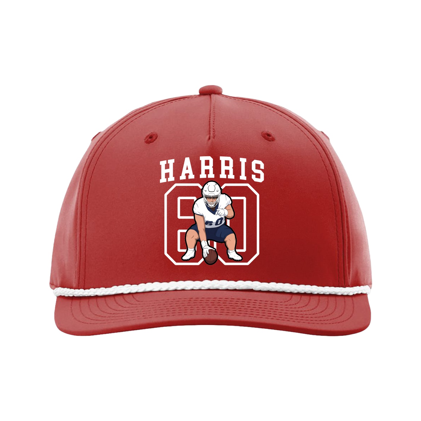 Five-Panel Classic Rope Cap — Shirsey in Red