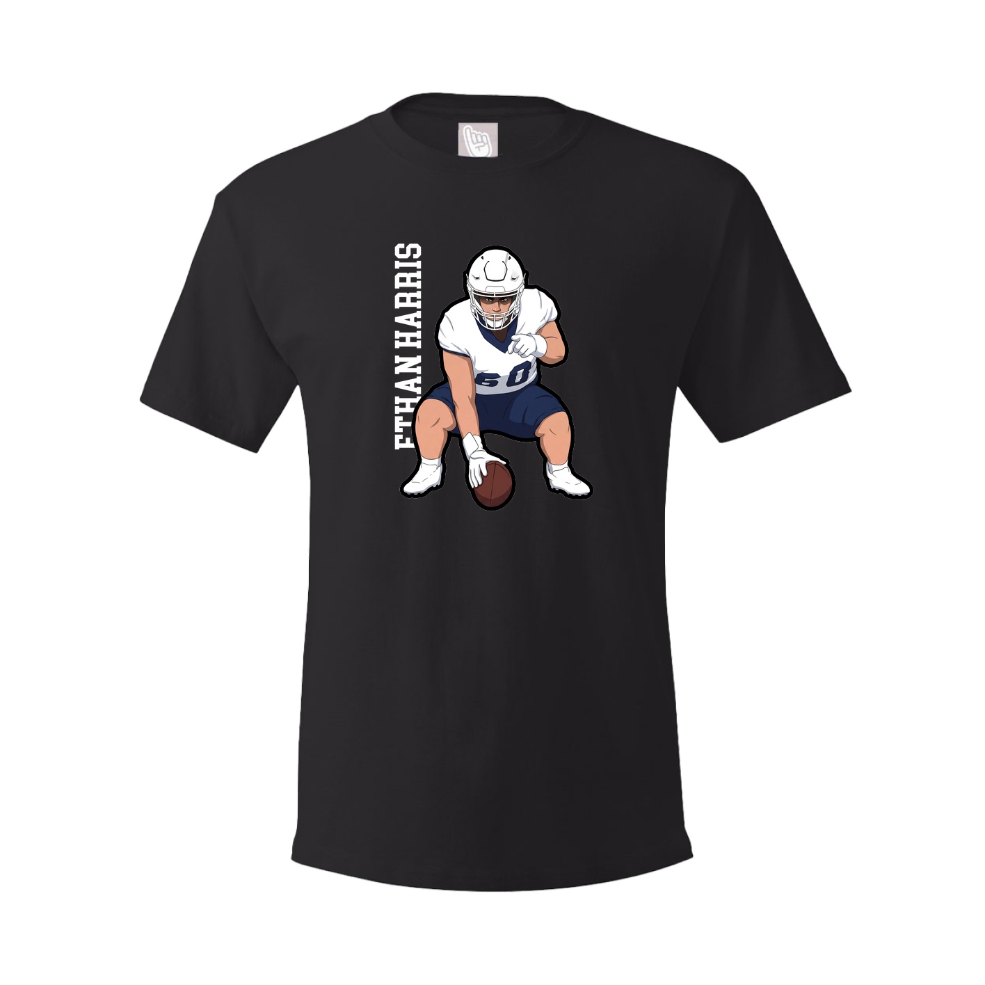 Youth Tee — Name Vertical in Black