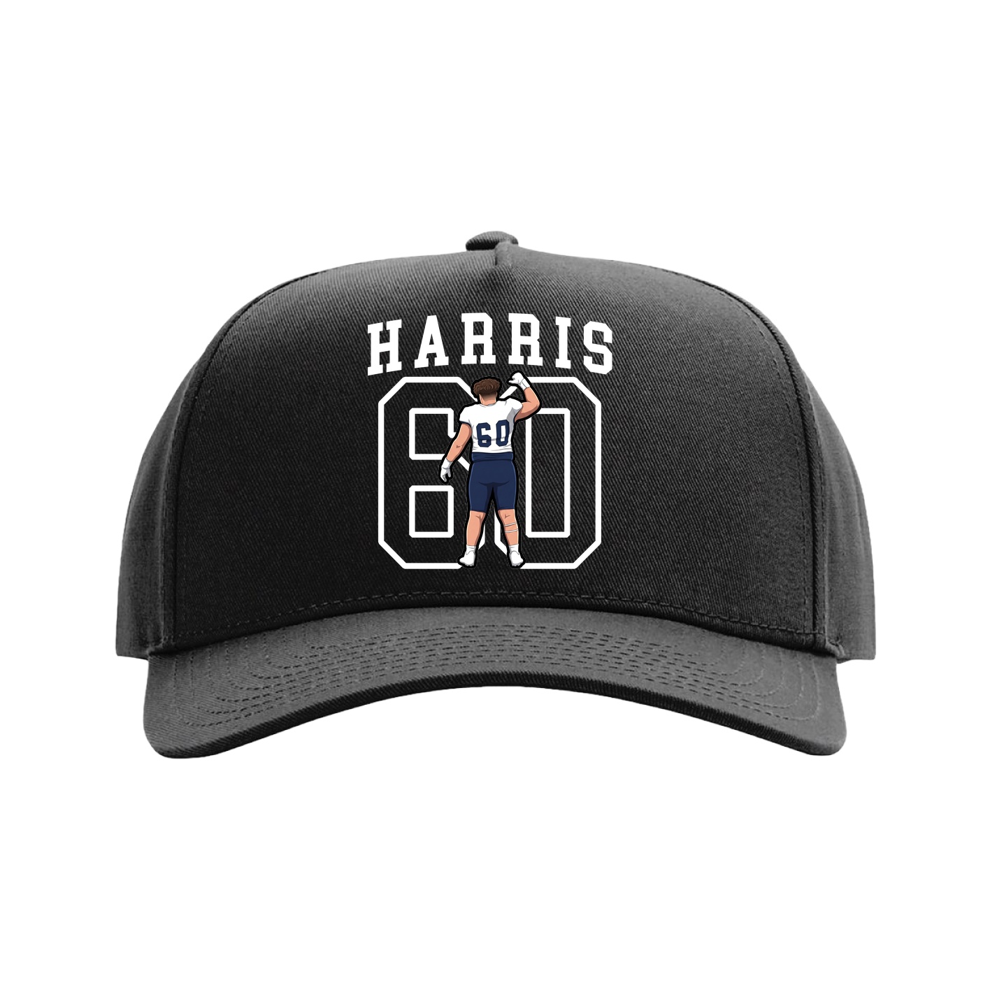 Full Fabric Five-Panel Champ Cap — Shirsey in Black