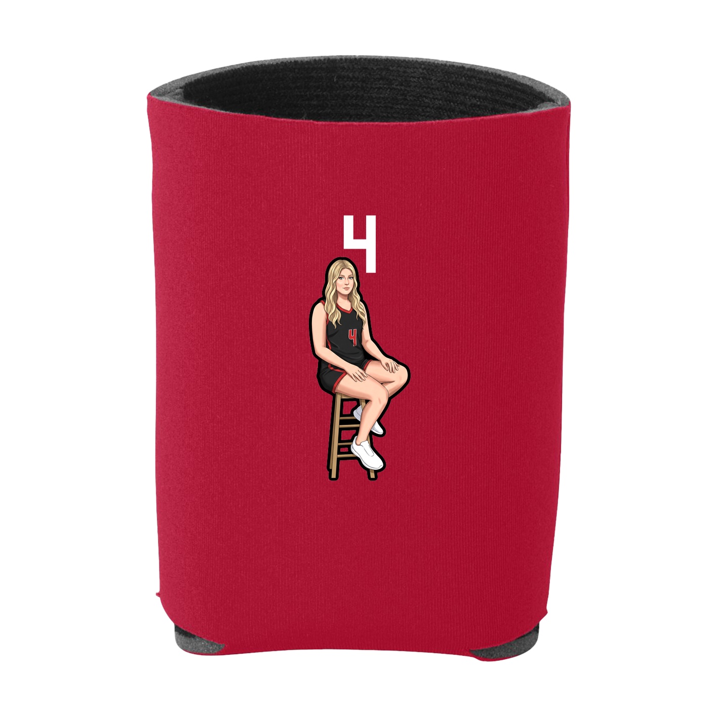Can Holder — Number Top in Red
