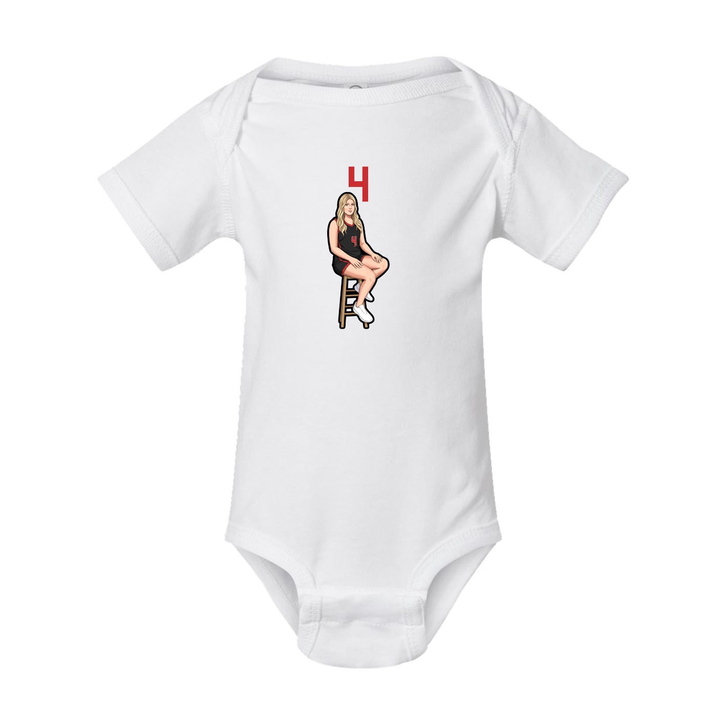 Baby Onesie — Number Top in White