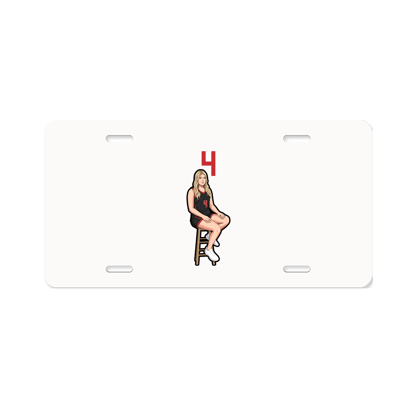 License Plate — Number Top in Classic