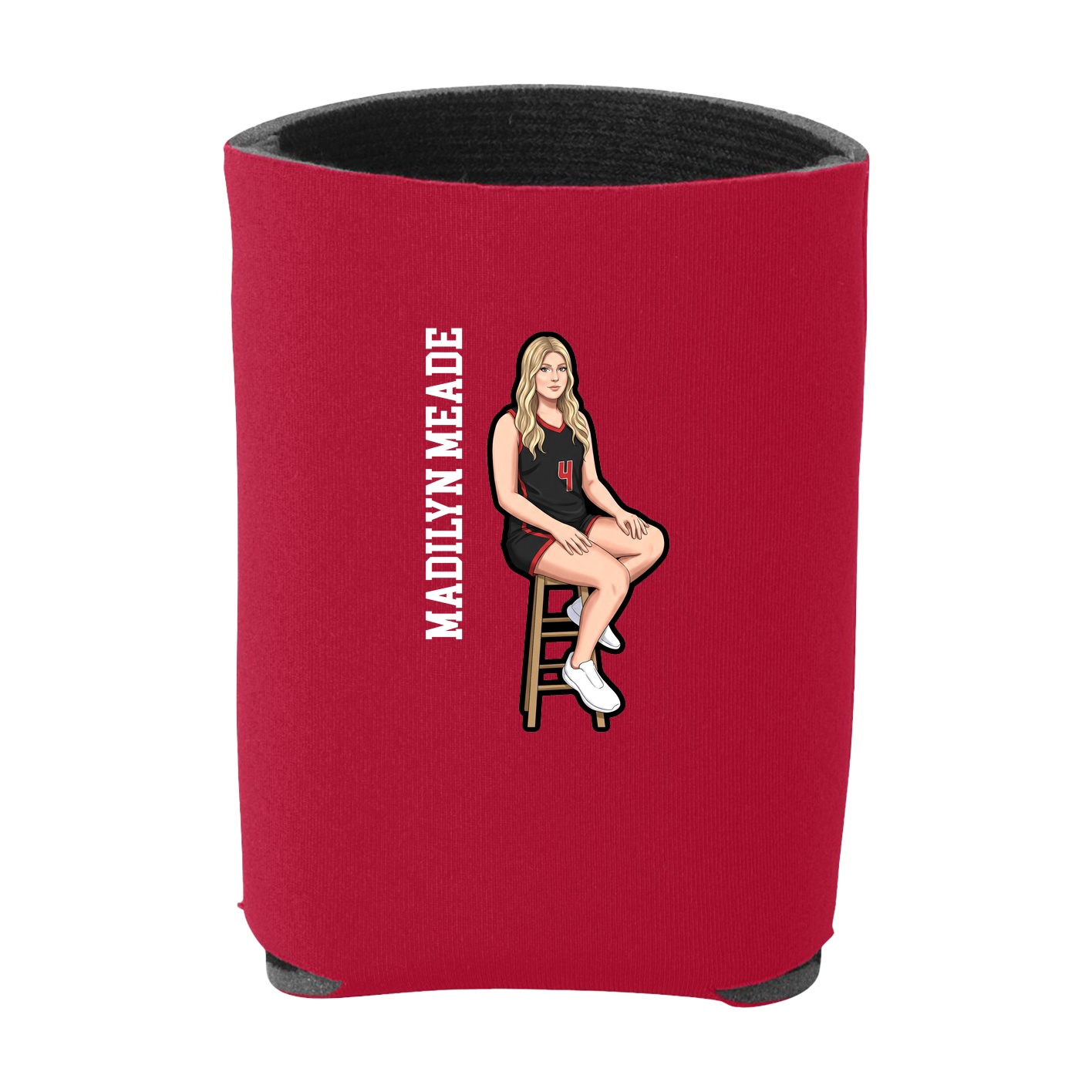 Can Holder — Name Vertical in Red