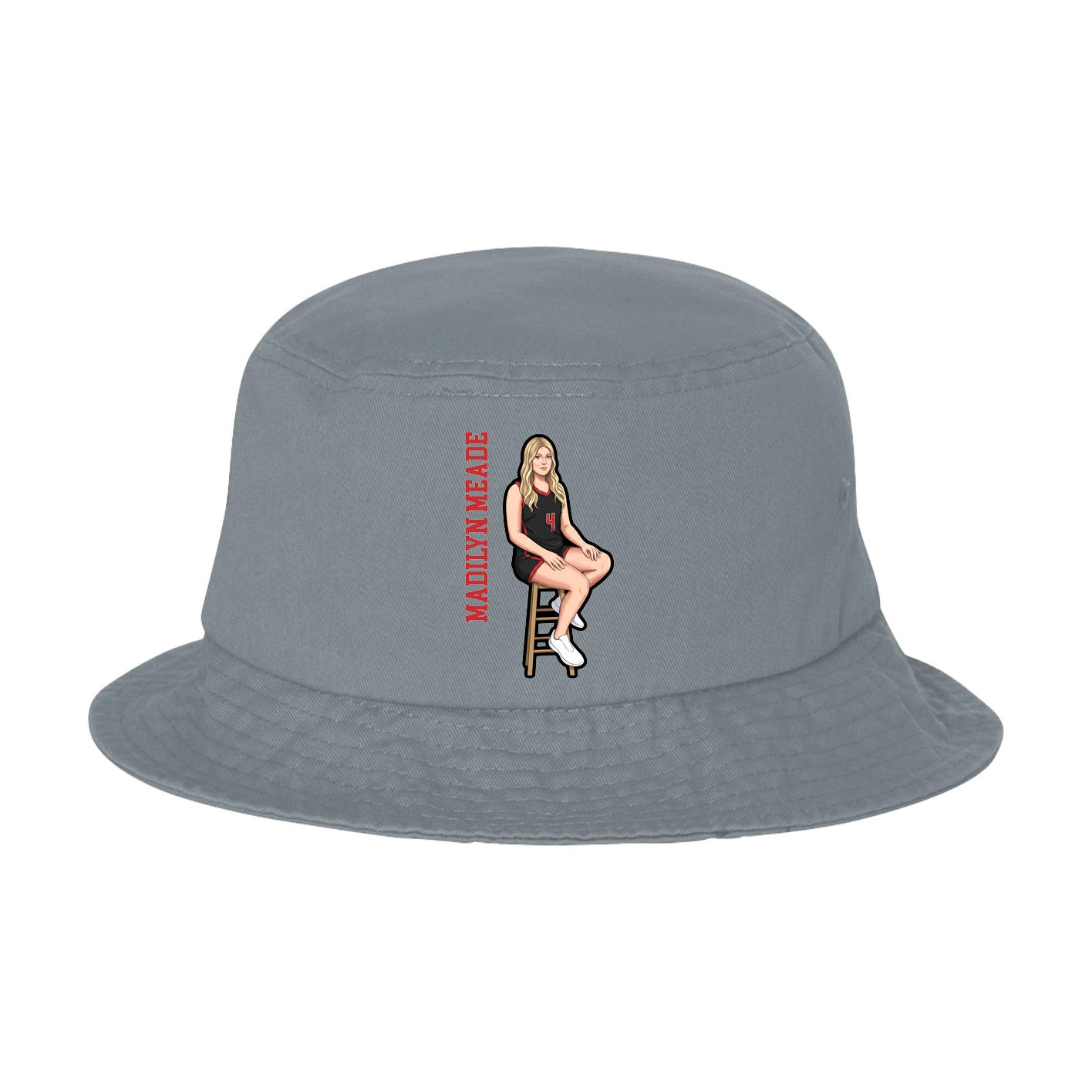Bucket Cap — Name Vertical in Grey