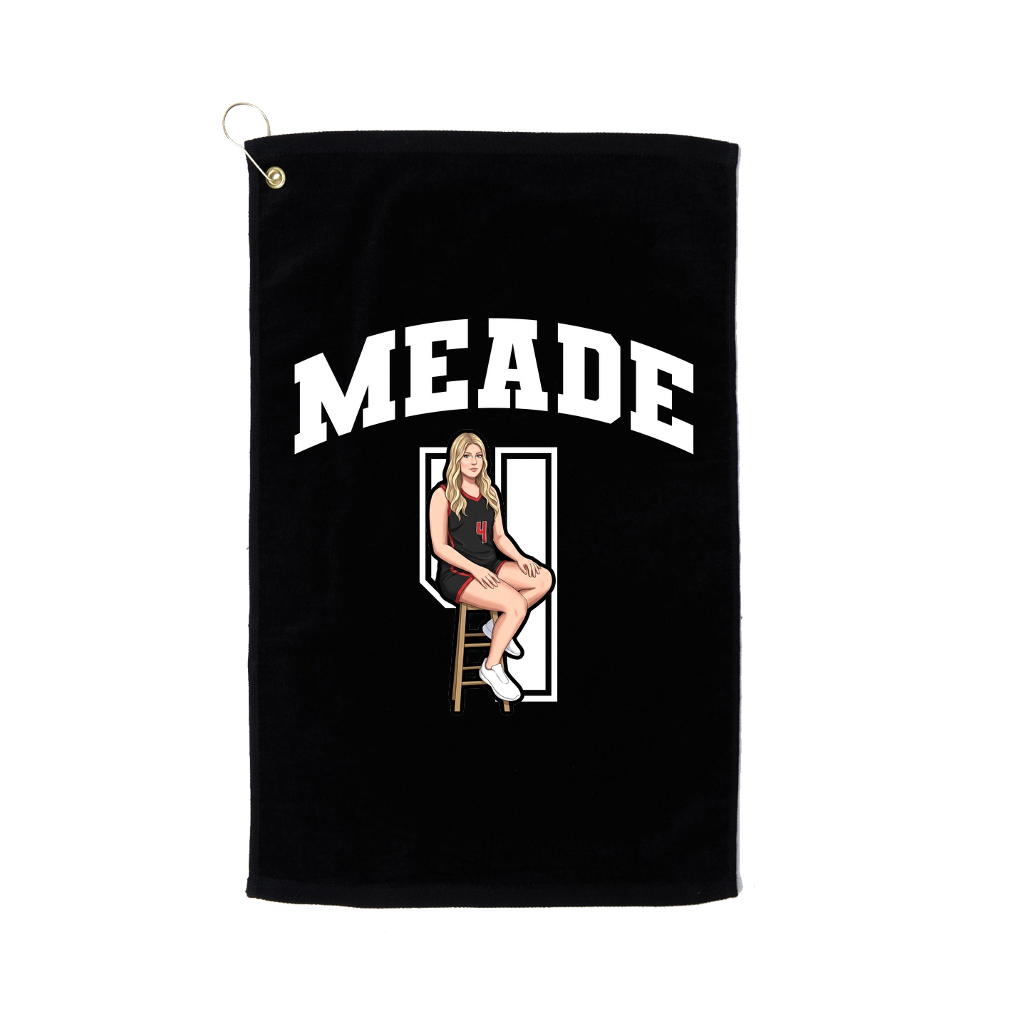 Golf Towel — Number in Black
