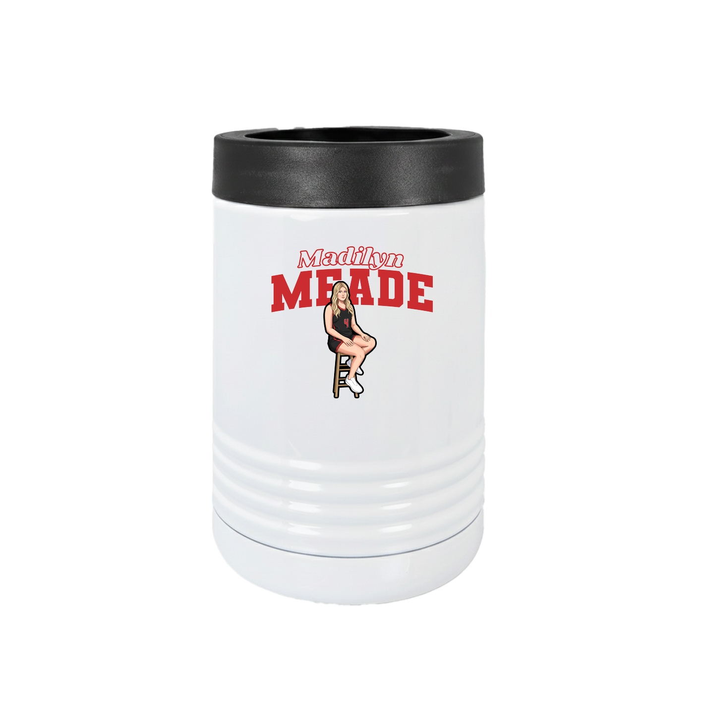 Beverage Holder — Name Arch in White