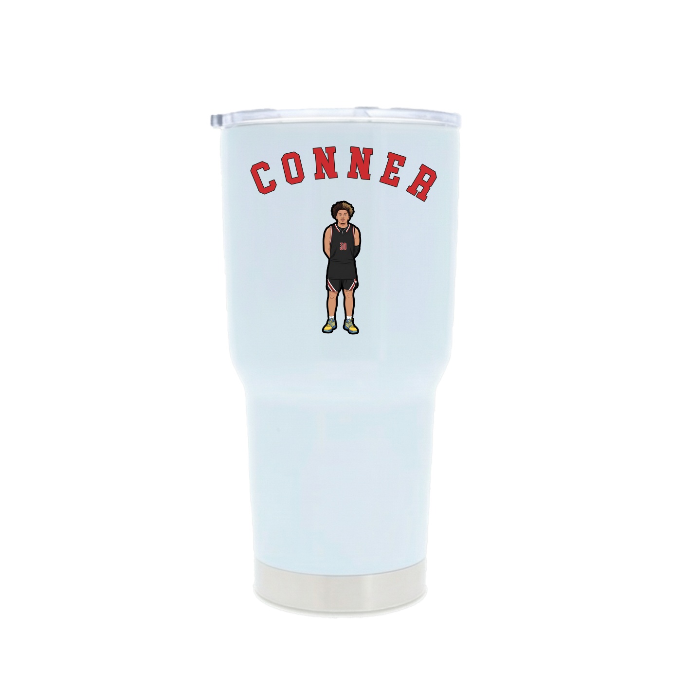 30oz Stainless Steel Tumbler — Shirsey Arch in White