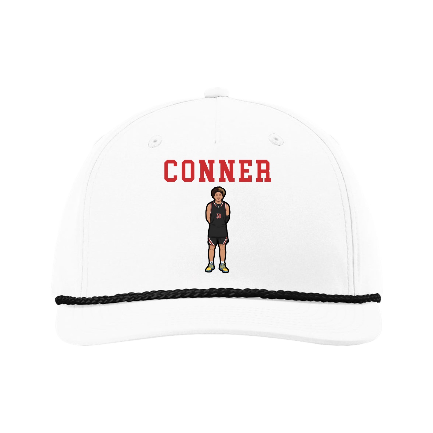 Five-Panel Classic Rope Cap — Shirsey in White