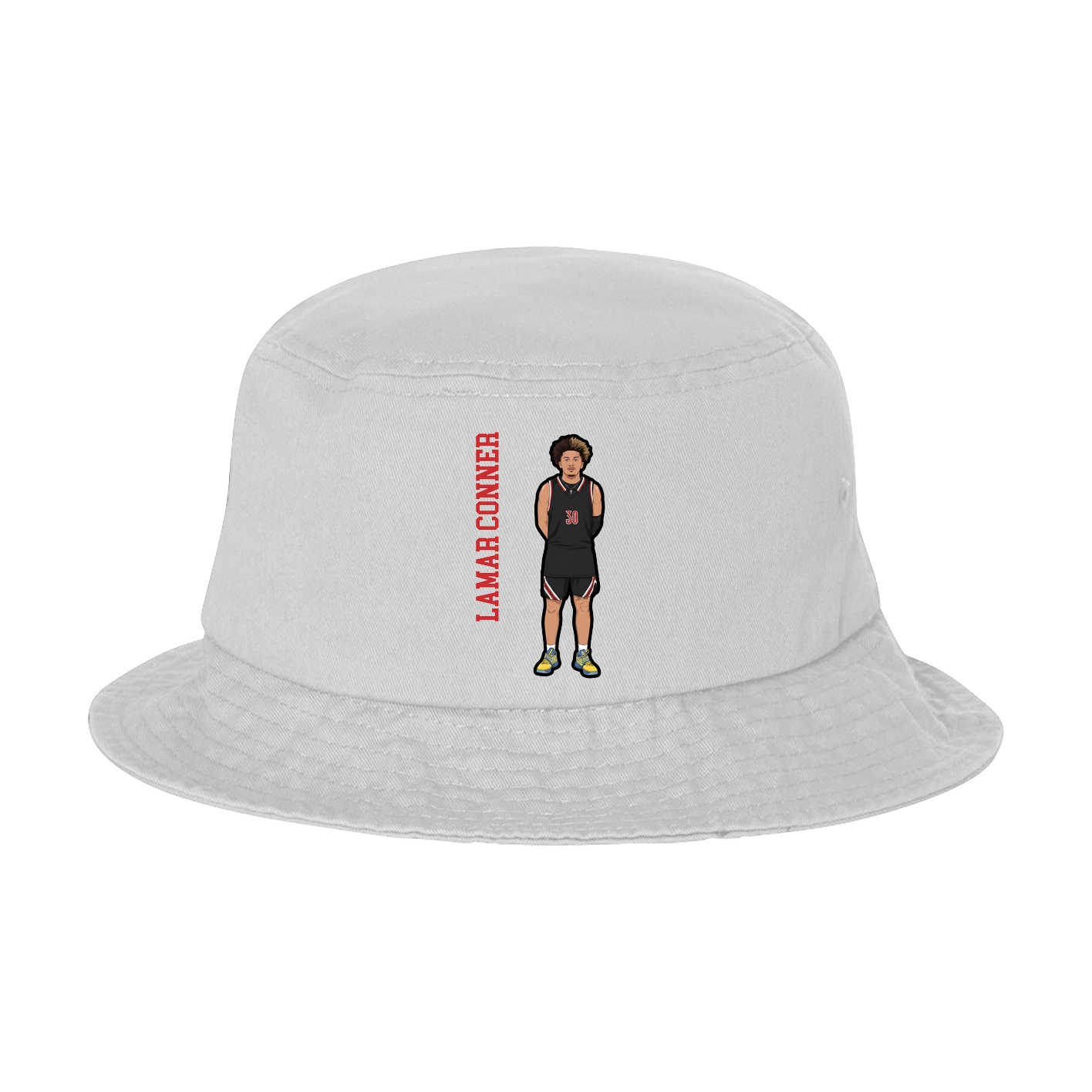 Bucket Cap — Name Vertical in White