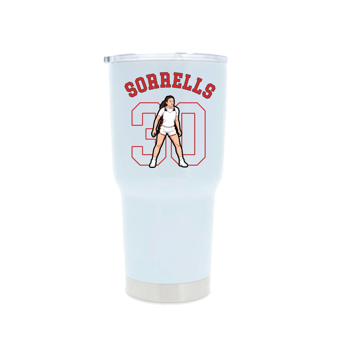 30oz Stainless Steel Tumbler — Shirsey Arch in White