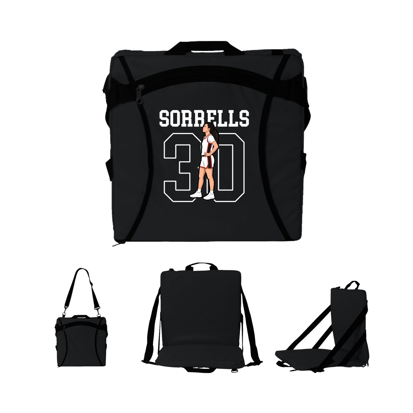 Folding Stadium Seat — Shirsey in Black