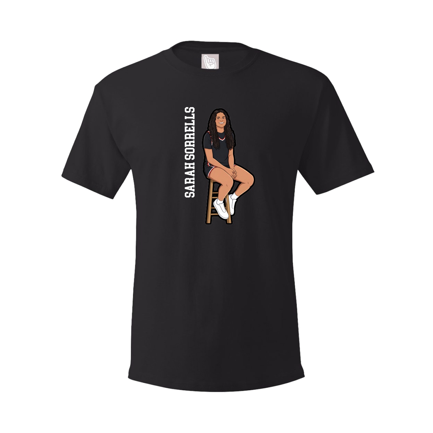 Youth Tee — Name Vertical in Black