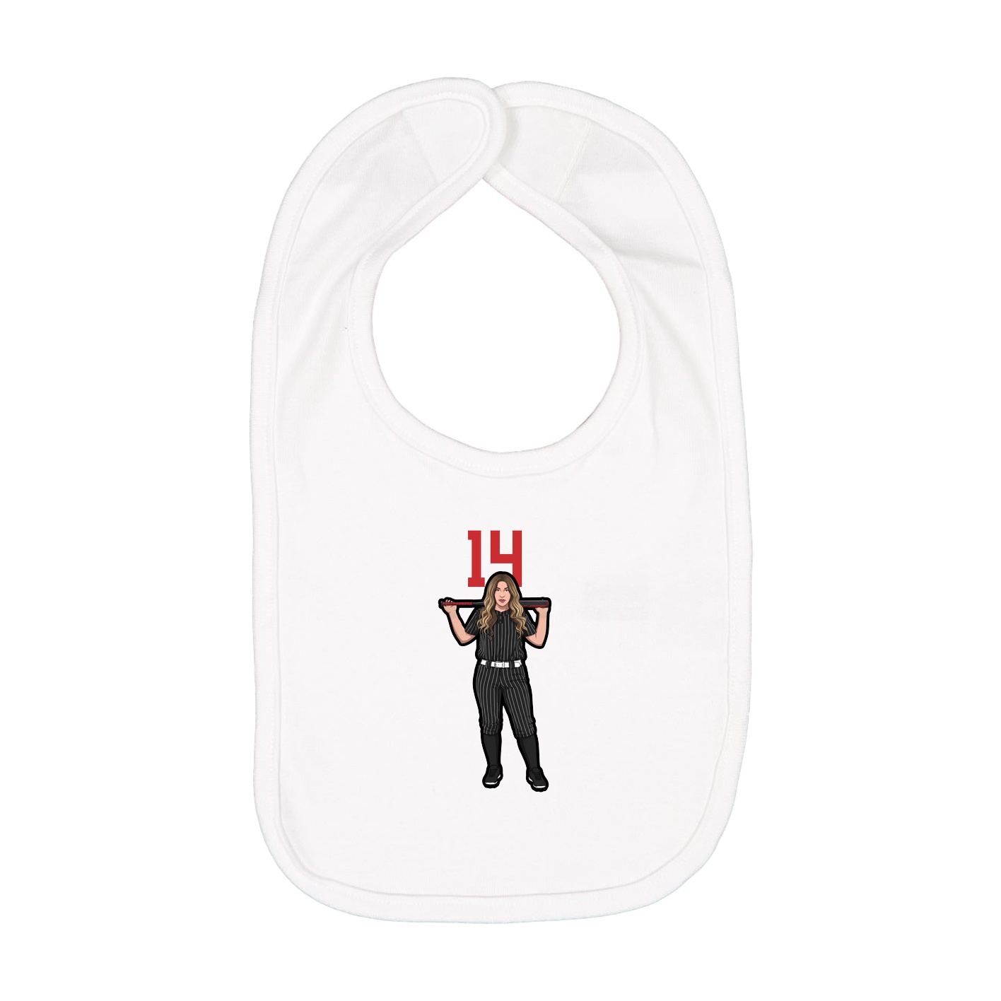 Infant Bib — Number Top in White