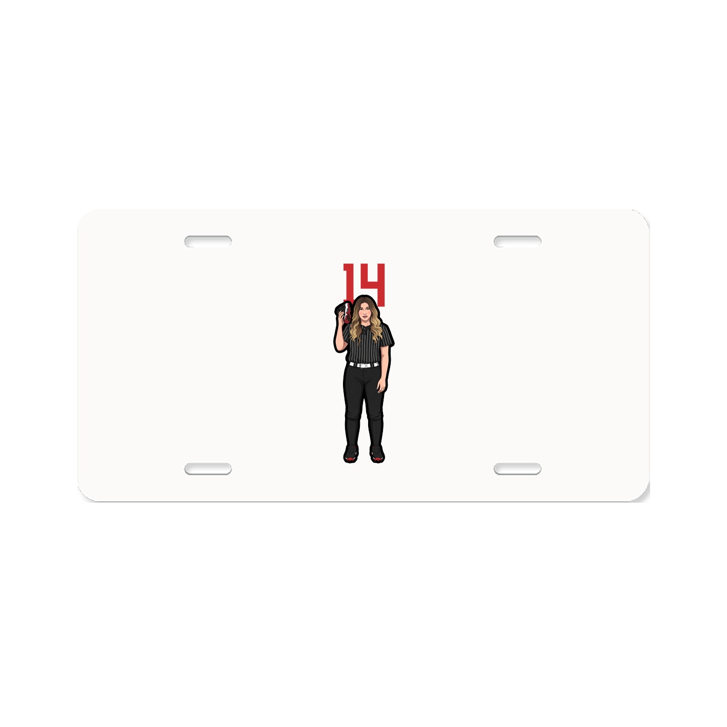 License Plate — Number Top in Classic
