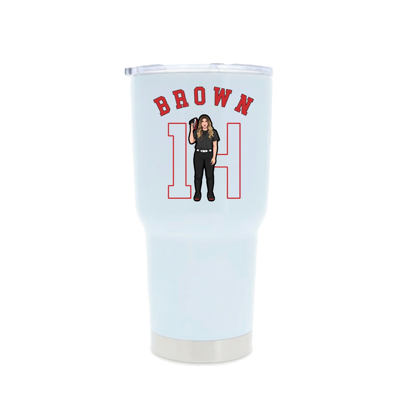 30oz Stainless Steel Tumbler — Shirsey Arch in White