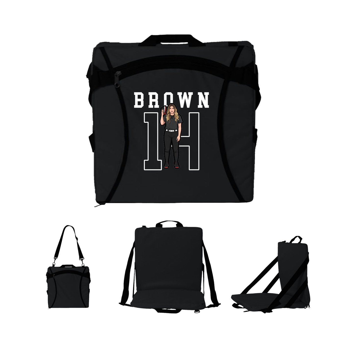 Folding Stadium Seat — Shirsey in Black