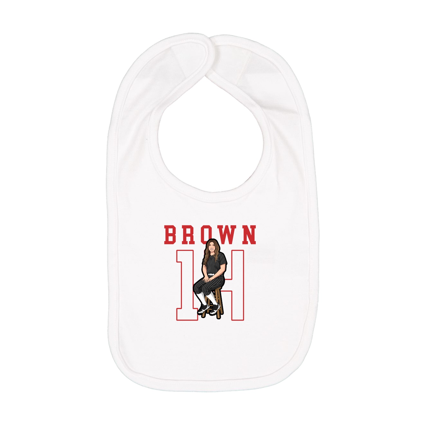 Infant Bib — Shirsey in White