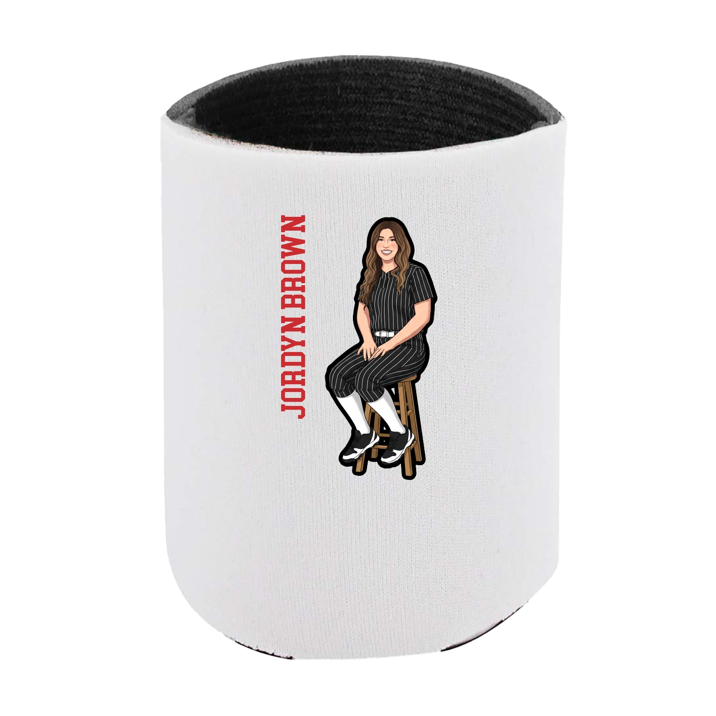 Can Holder — Name Vertical in White