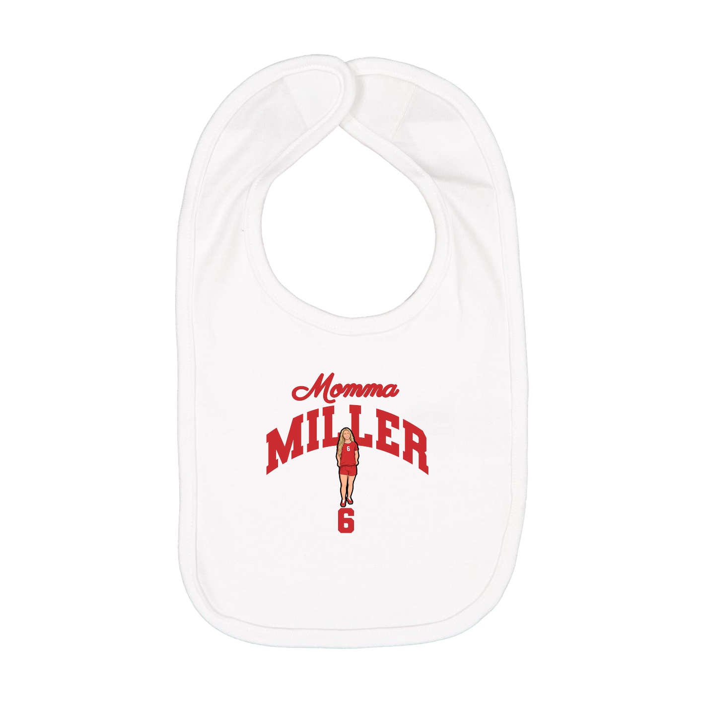 Infant Bib — Mothers Day Arch in White