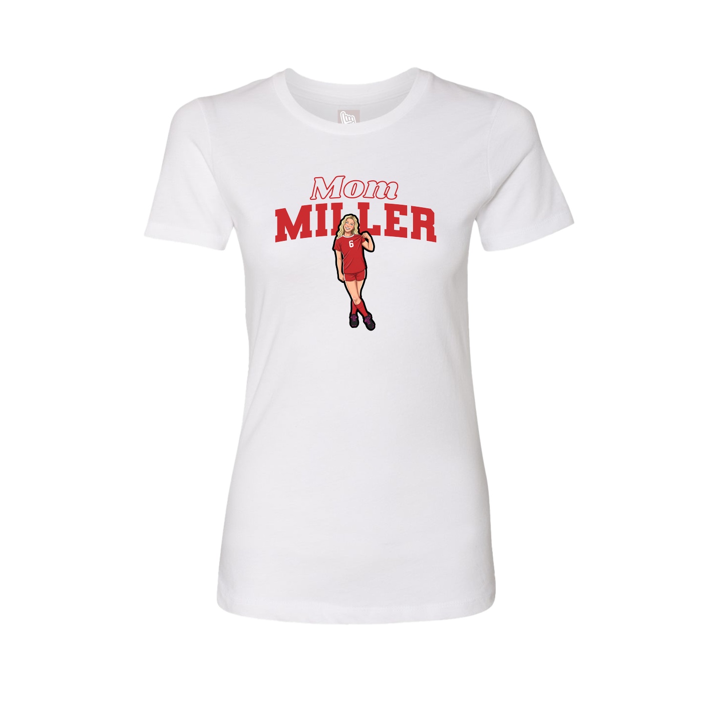 Womens Tee — Mothers Day Block in White