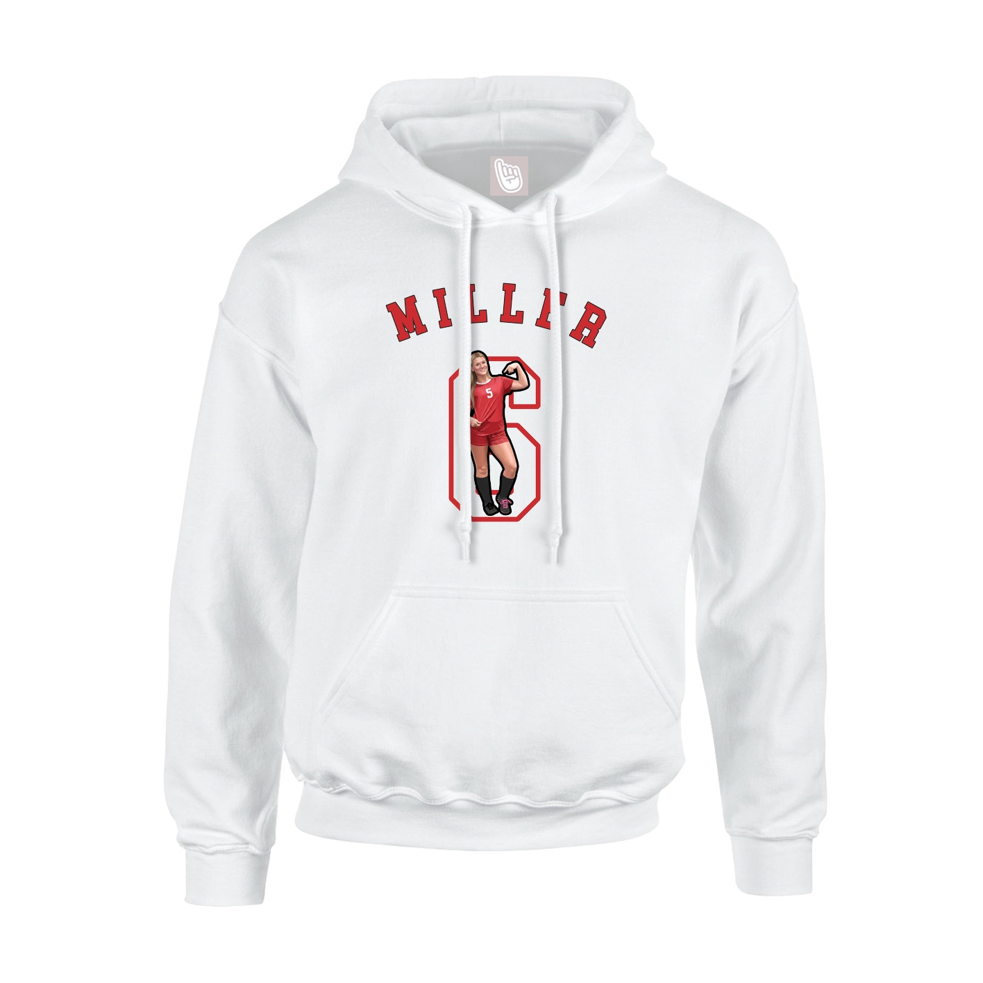 Youth Hoodie — Shirsey Arch in White