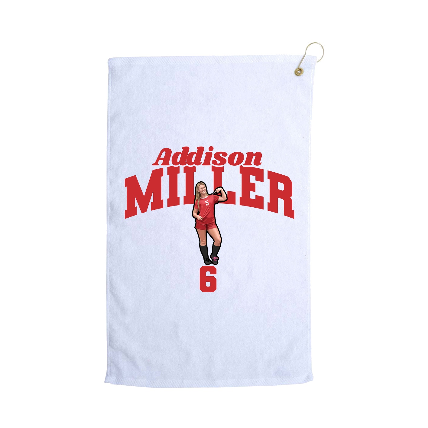 Golf Towel — Signature Arch in White