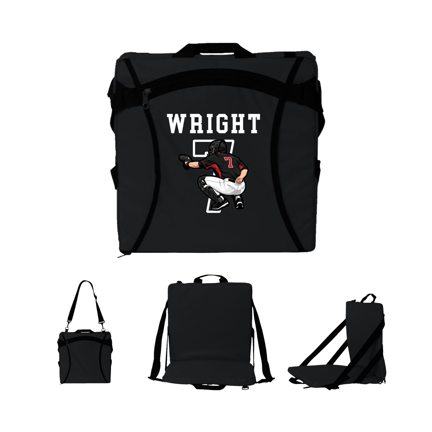 Folding Stadium Seat — Shirsey in Black