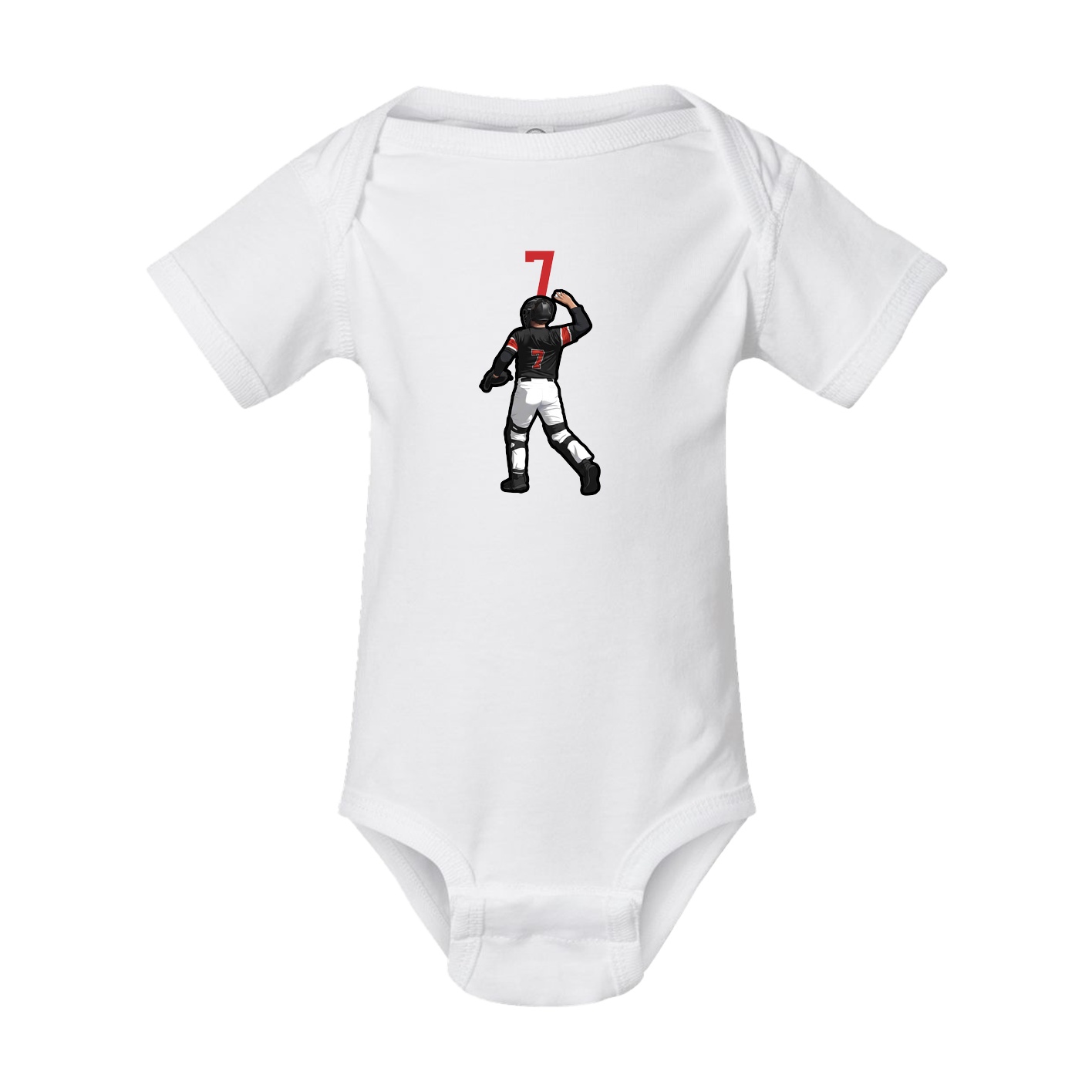 Baby Onesie — Number Top in White