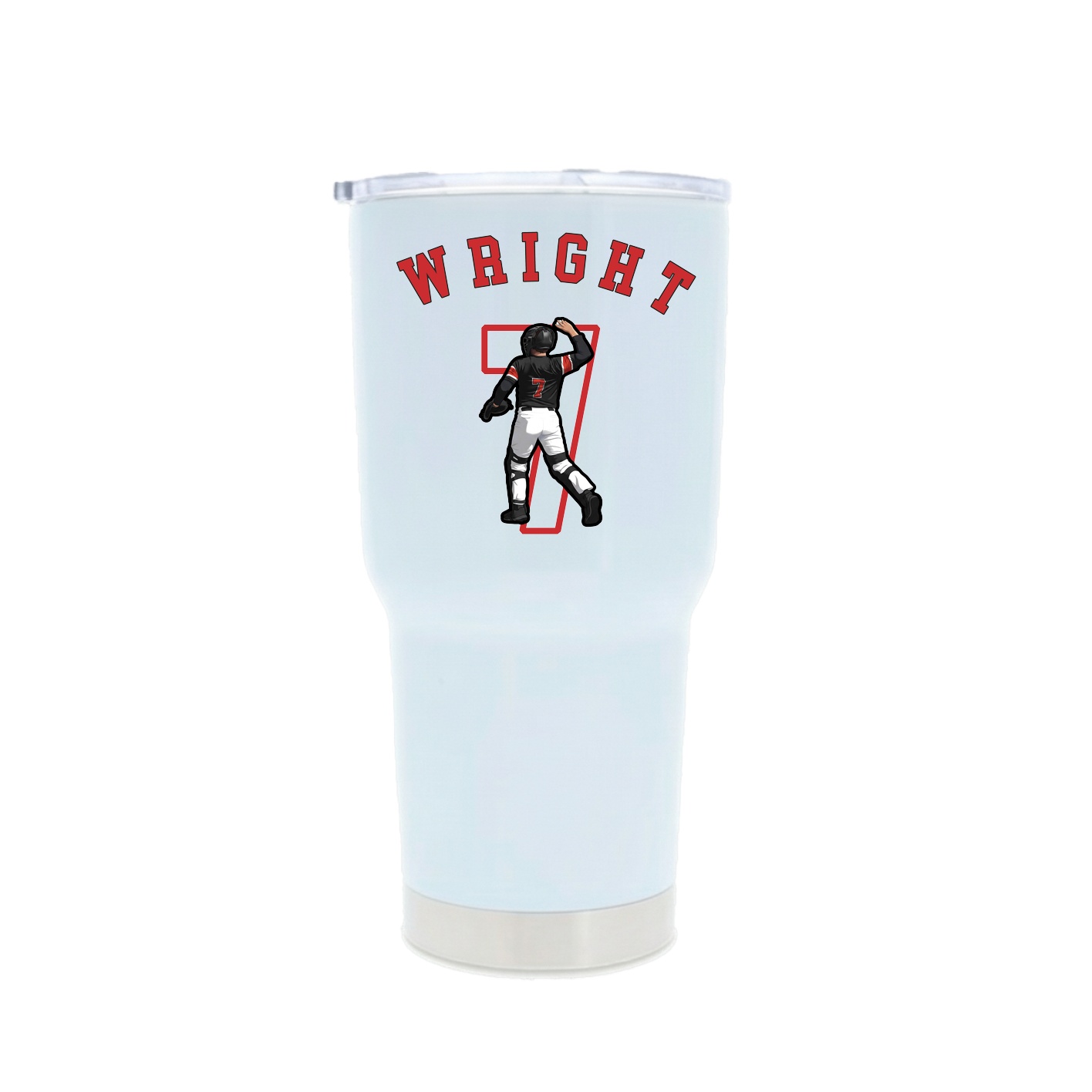 30oz Stainless Steel Tumbler — Shirsey Arch in White