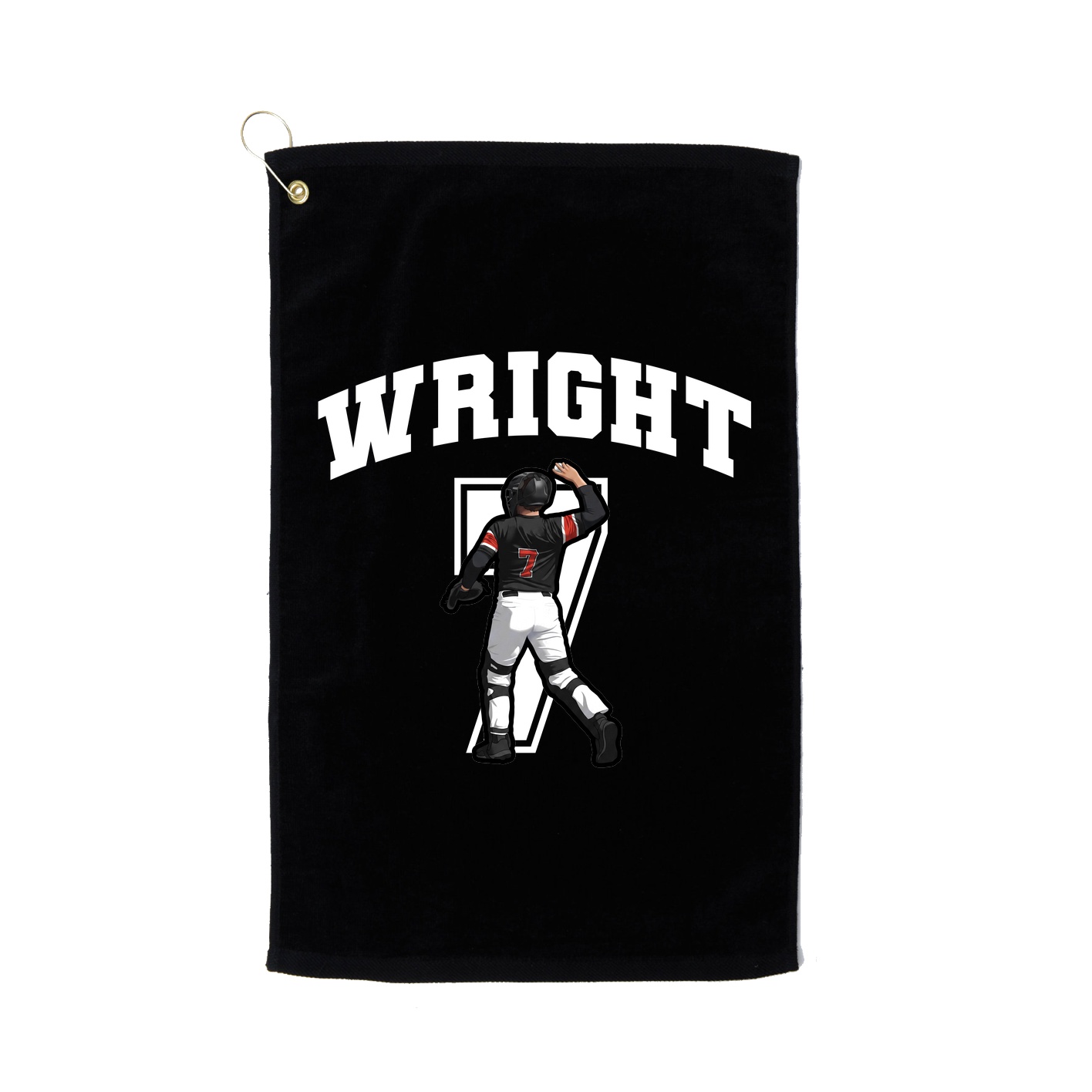 Golf Towel — Number in Black