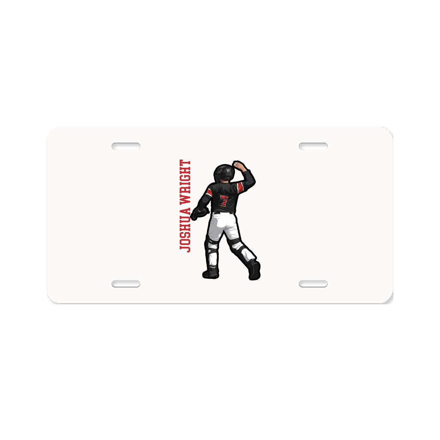 License Plate — Name Vertical in Classic