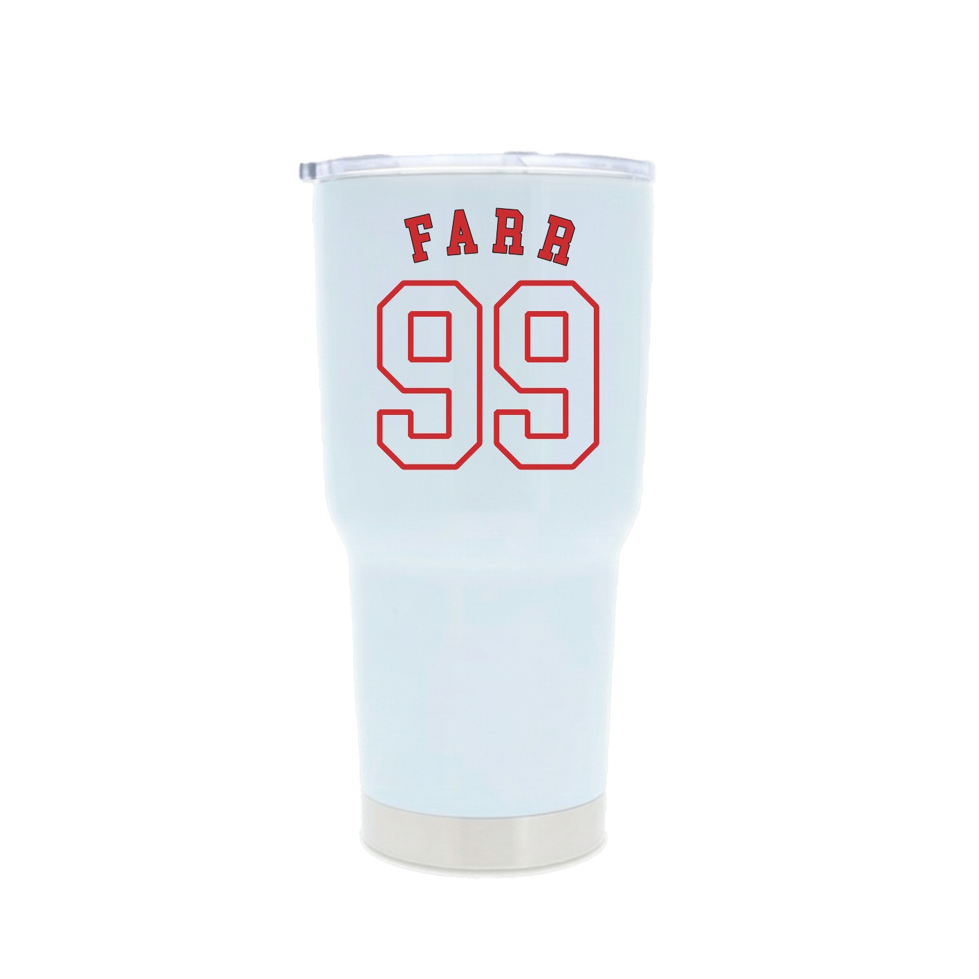 30oz Stainless Steel Tumbler — Shirsey Arch in White