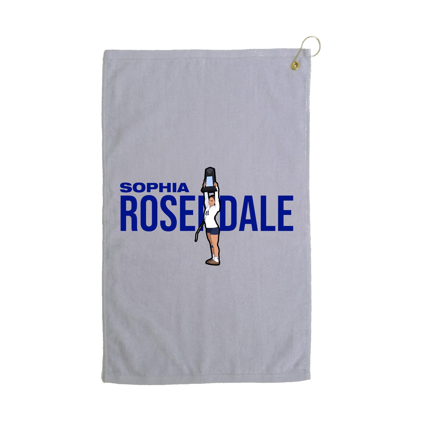 Golf Towel — Player Name in Grey