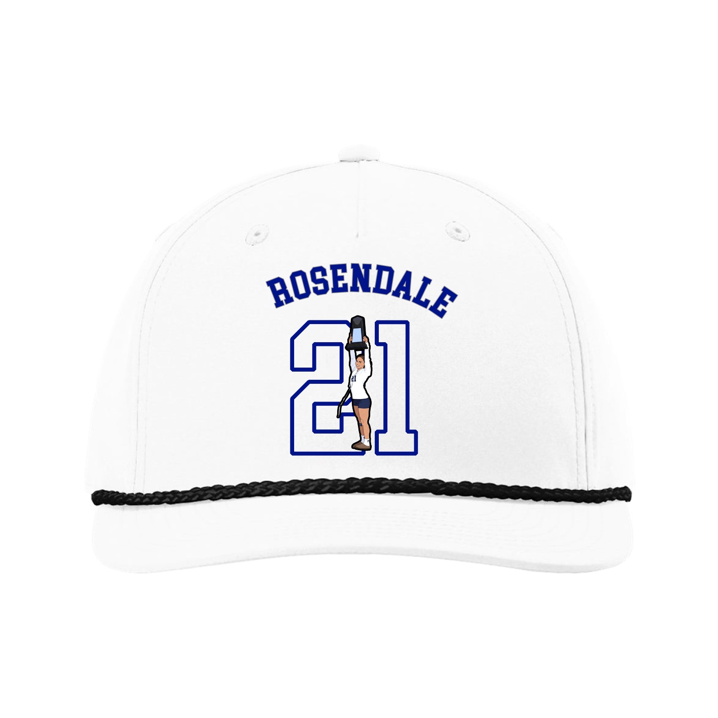 Five-Panel Classic Rope Cap — Shirsey Arch in White