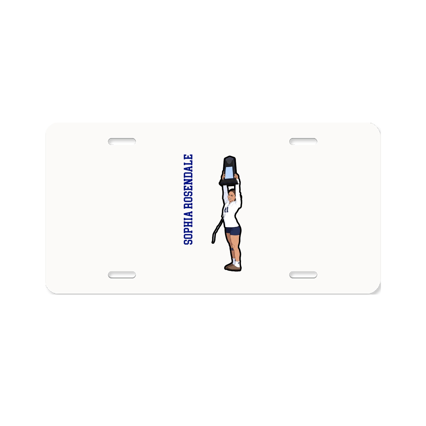 License Plate — Name Vertical in Classic