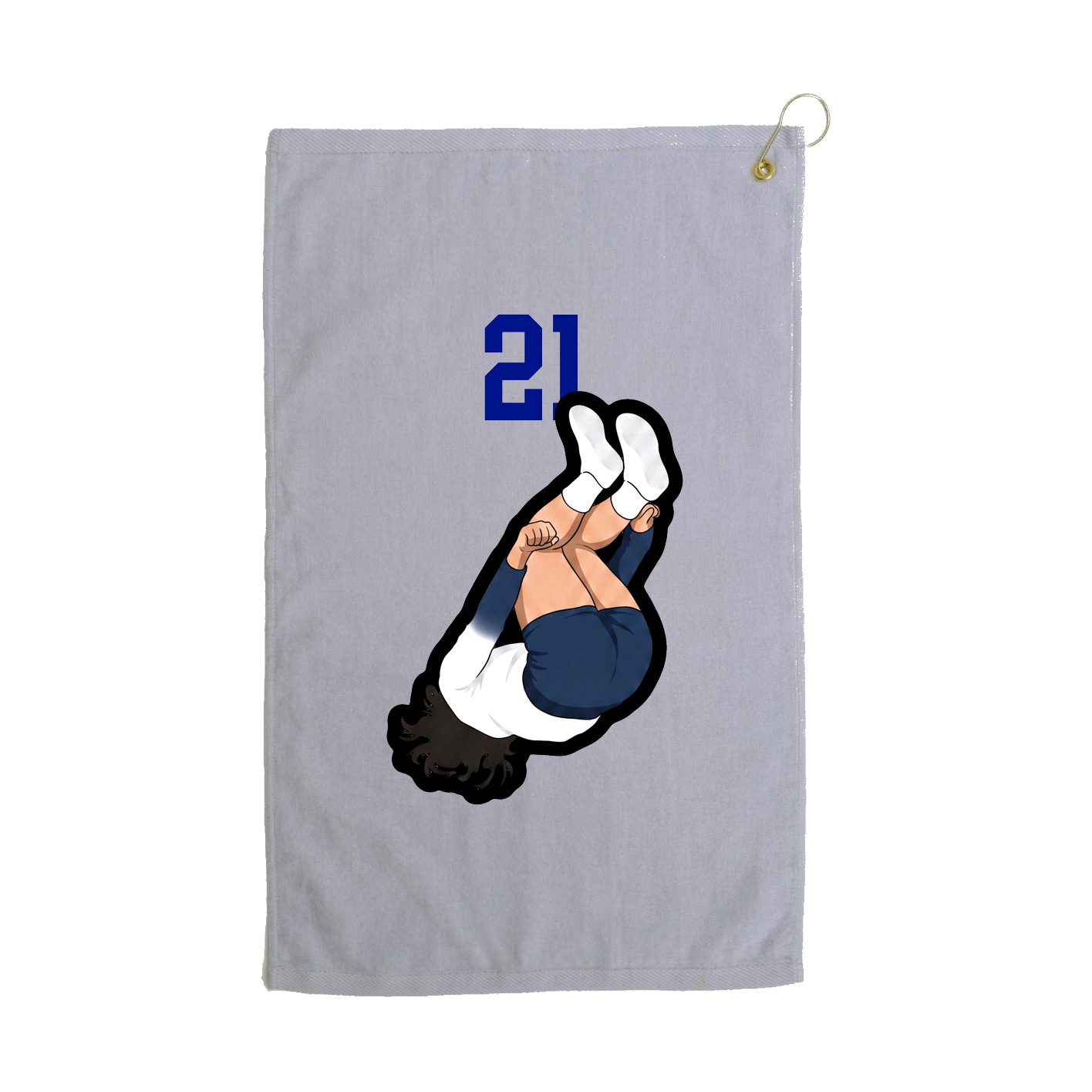 Golf Towel — Number Top in Grey