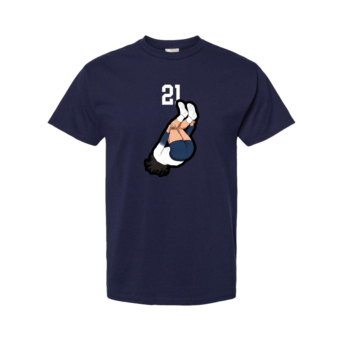 Tee — Number Top in Navy