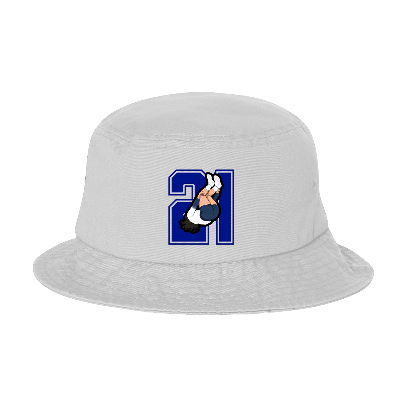 Bucket Cap — Number in White