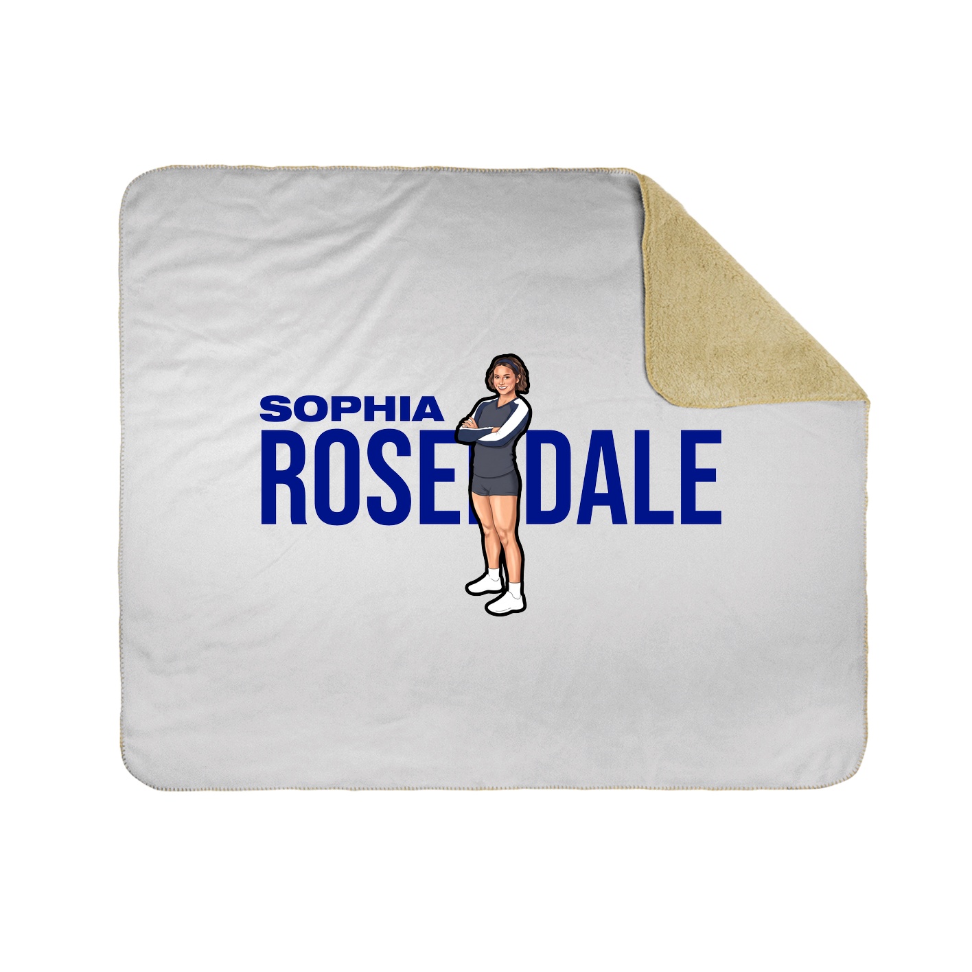 Throw Blanket — Player Name in White
