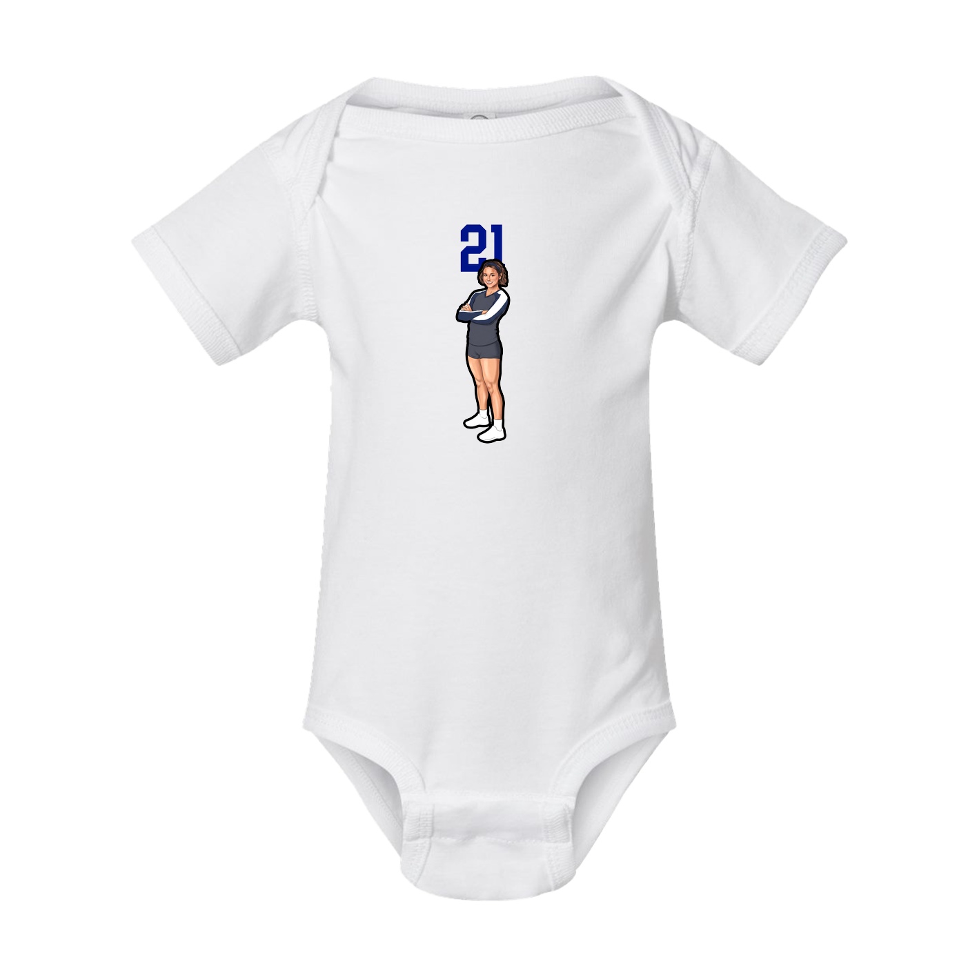 Baby Onesie — Number Top in White