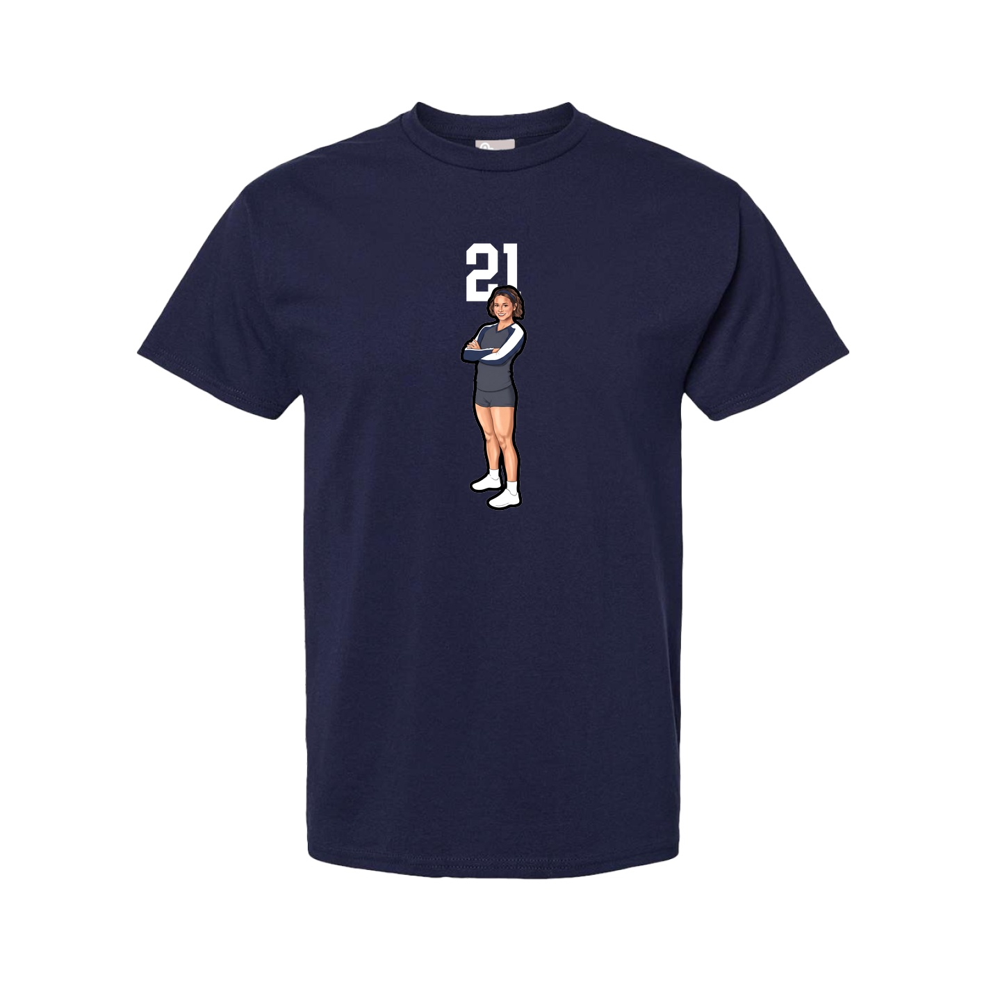 Youth Tee — Number Top in Navy
