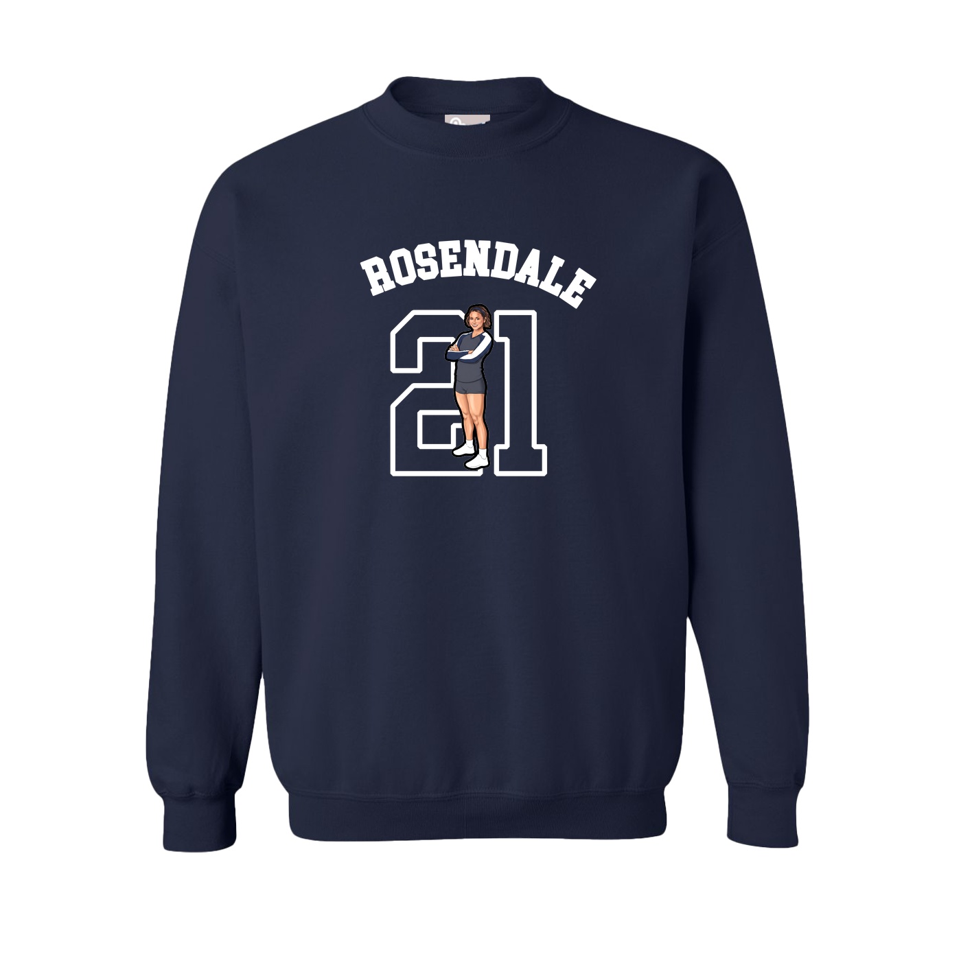 Fleece Crew — Shirsey Arch in Navy