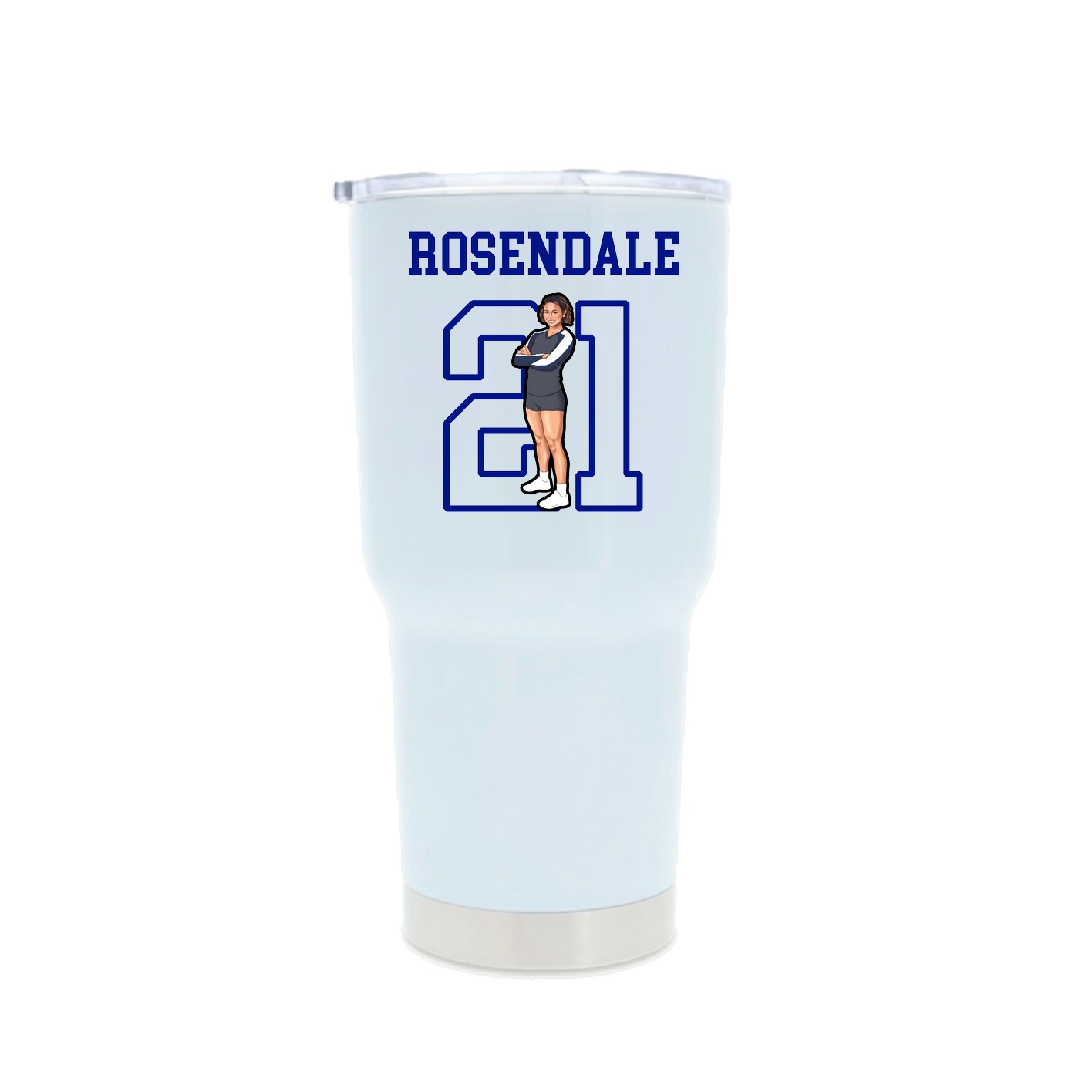 30oz Stainless Steel Tumbler — Shirsey in White