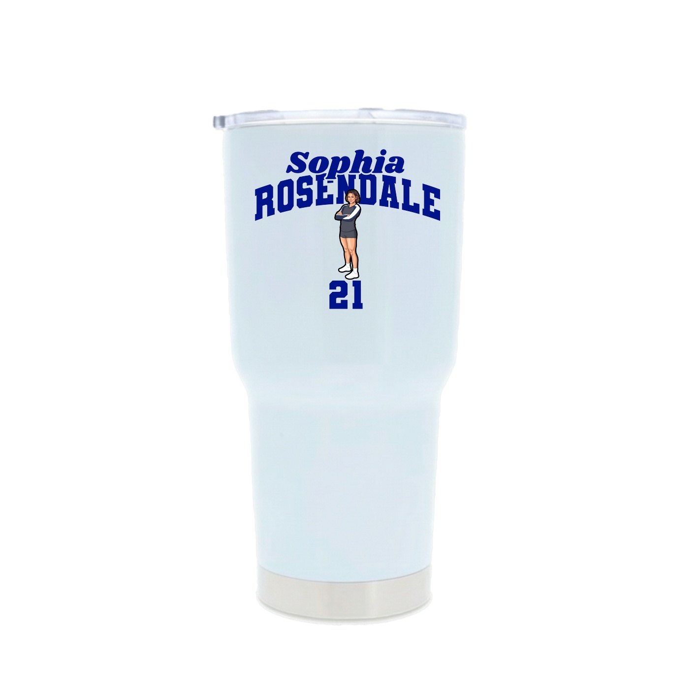 30oz Stainless Steel Tumbler — Signature Arch in White