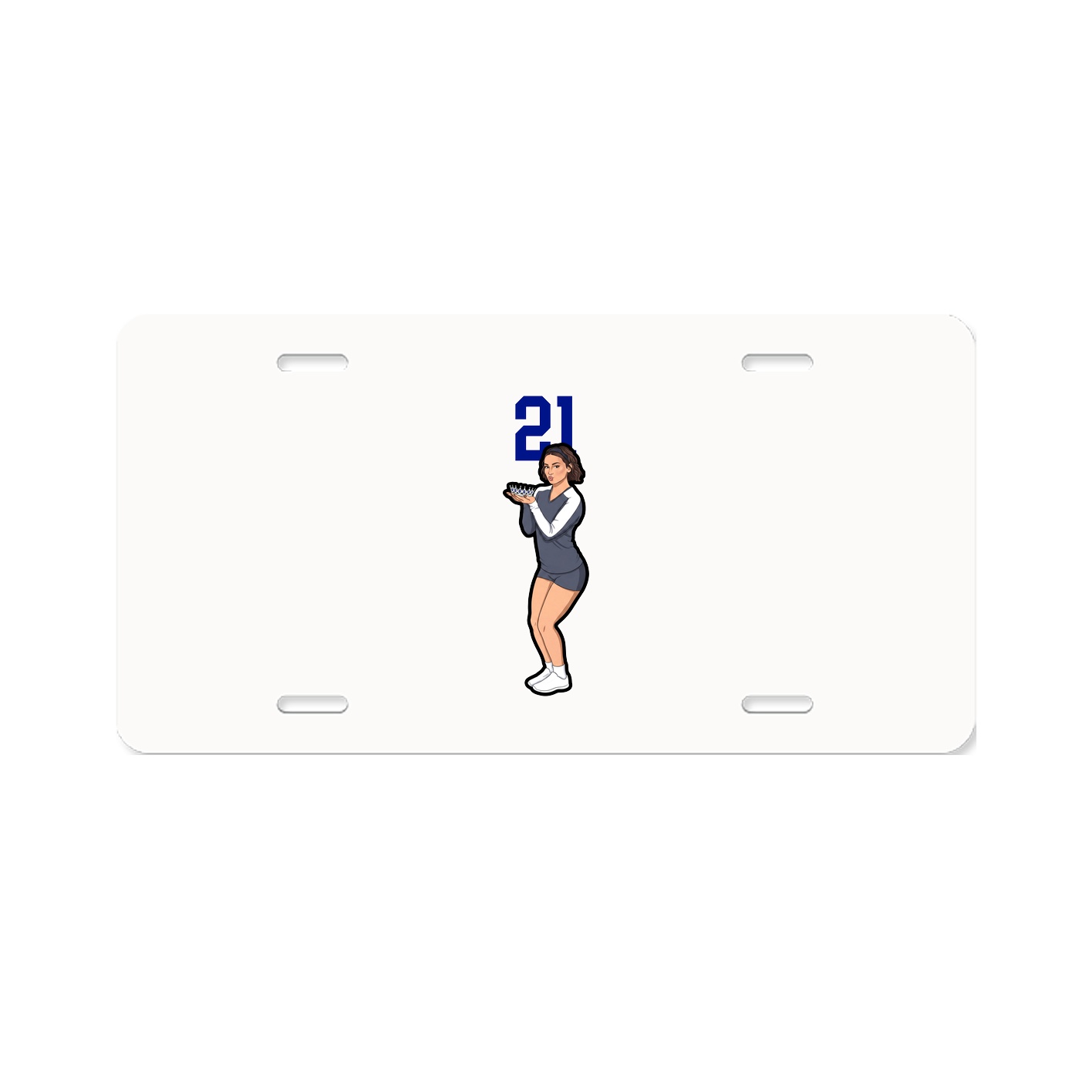 License Plate — Number Top in Classic