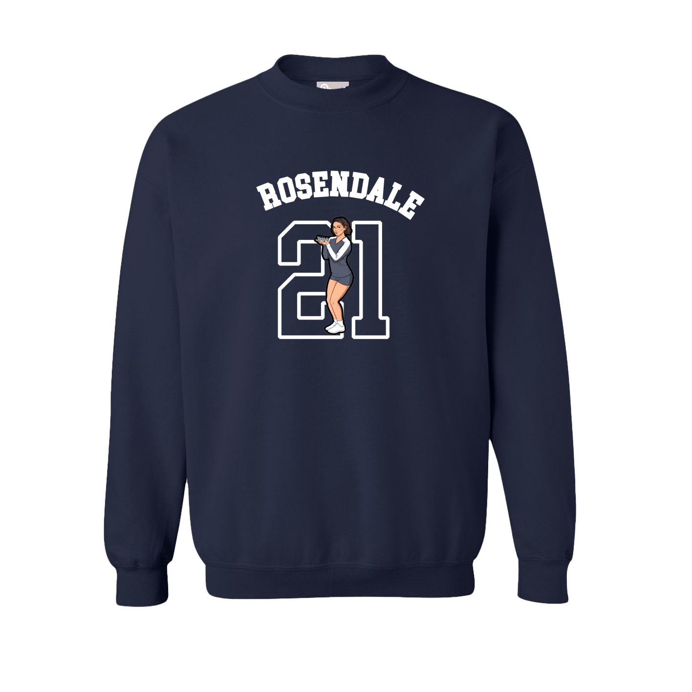 Fleece Crew — Shirsey Arch in Navy