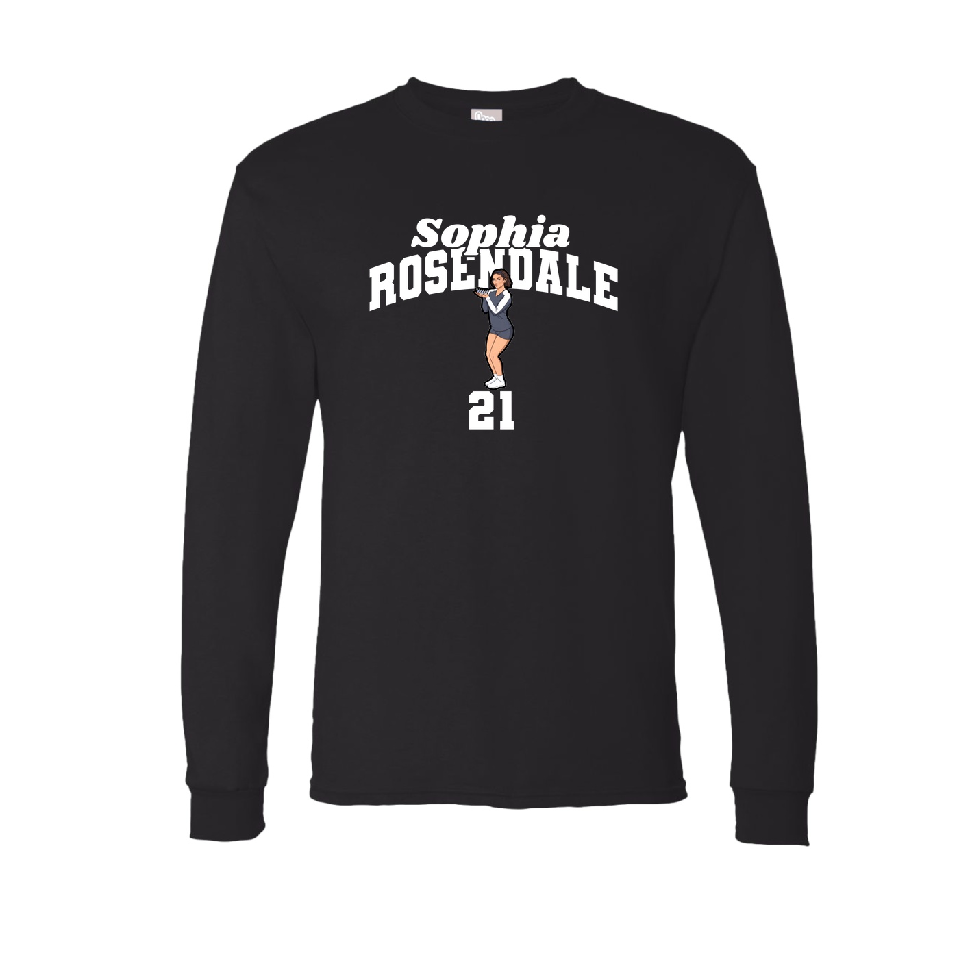 Long Sleeve Tee — Signature Arch in Black