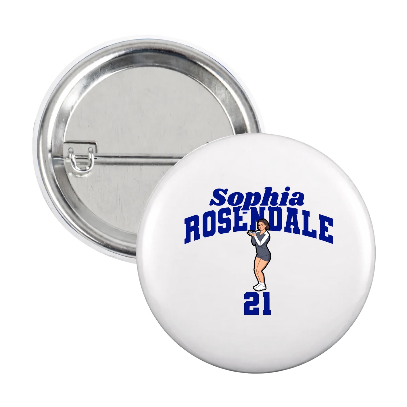Game Day Button — Signature Arch in White