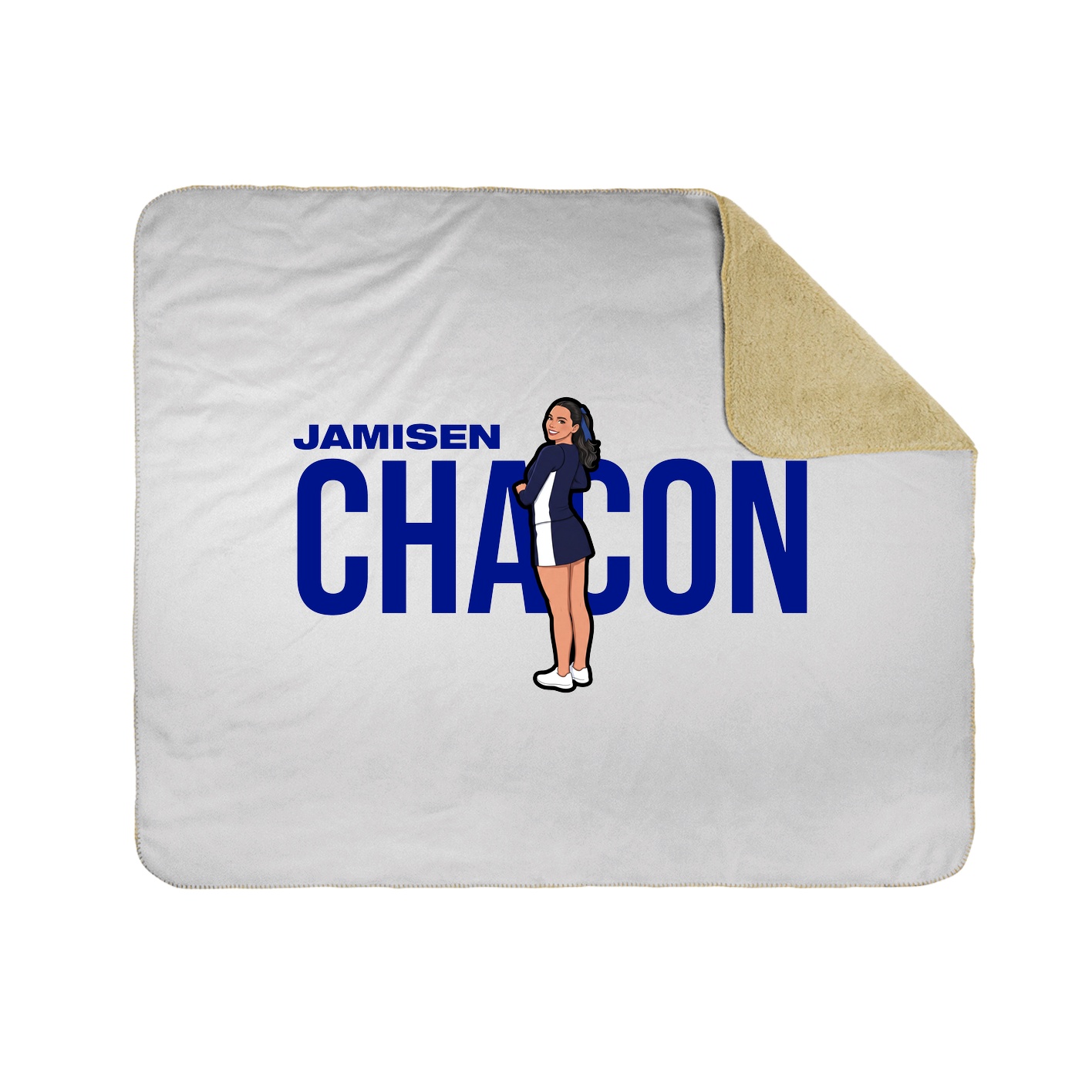Throw Blanket — Player Name in White
